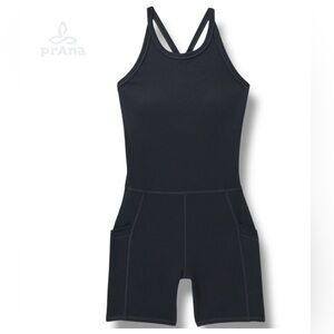 NWT - prAna Becksa Shortie Womens Size Extra Large XL Solid Black Romper